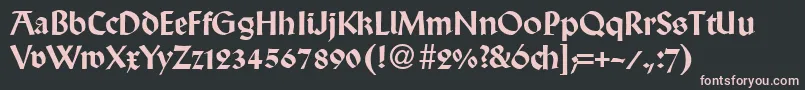 WallabyRegularDb Font – Pink Fonts on Black Background