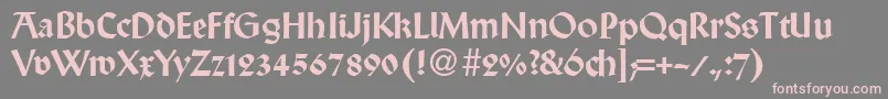 WallabyRegularDb Font – Pink Fonts on Gray Background