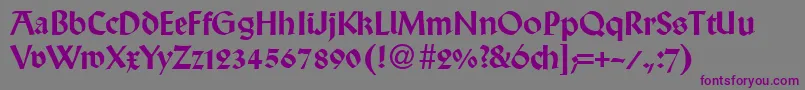 WallabyRegularDb Font – Purple Fonts on Gray Background