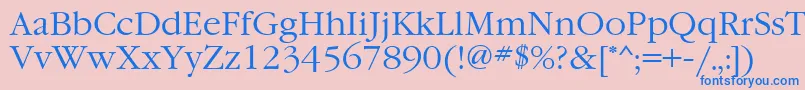 GaramondgttNormal Font – Blue Fonts on Pink Background