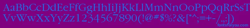 Шрифт GaramondgttNormal – синие шрифты на фиолетовом фоне