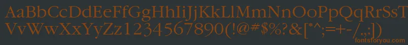 GaramondgttNormal Font – Brown Fonts on Black Background