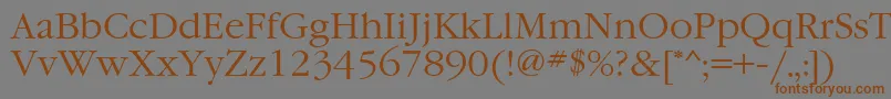 GaramondgttNormal Font – Brown Fonts on Gray Background