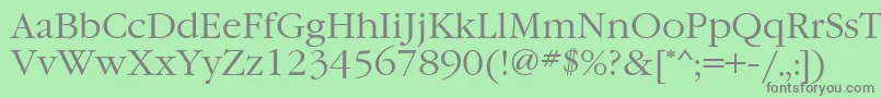 GaramondgttNormal Font – Gray Fonts on Green Background