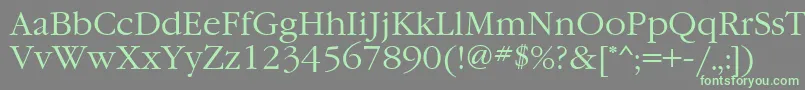 GaramondgttNormal Font – Green Fonts on Gray Background