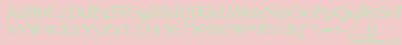 GaramondgttNormal Font – Green Fonts on Pink Background