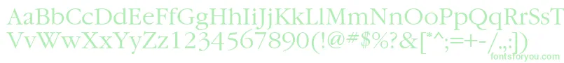 GaramondgttNormal Font – Green Fonts on White Background