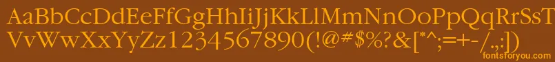GaramondgttNormal Font – Orange Fonts on Brown Background