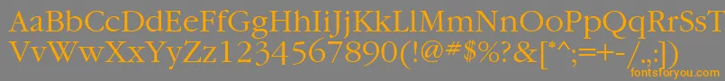 GaramondgttNormal Font – Orange Fonts on Gray Background