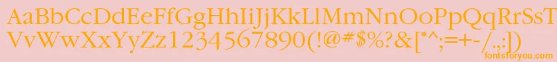 GaramondgttNormal Font – Orange Fonts on Pink Background