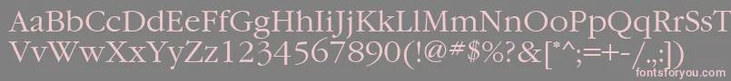 GaramondgttNormal Font – Pink Fonts on Gray Background