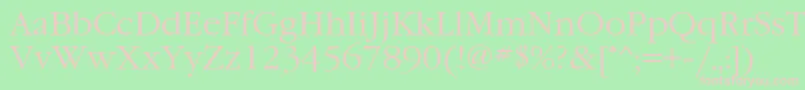 GaramondgttNormal Font – Pink Fonts on Green Background