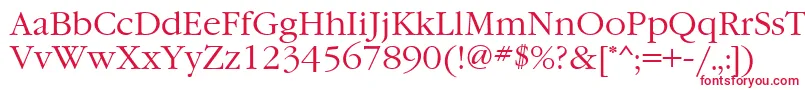 GaramondgttNormal Font – Red Fonts on White Background