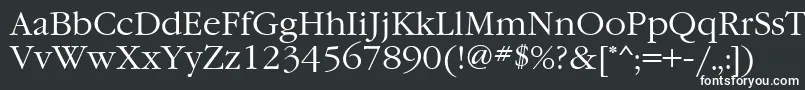 GaramondgttNormal Font – White Fonts on Black Background