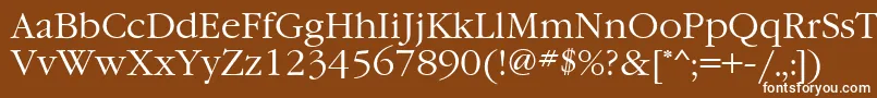 GaramondgttNormal Font – White Fonts on Brown Background