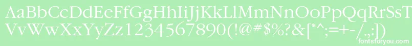 GaramondgttNormal Font – White Fonts on Green Background