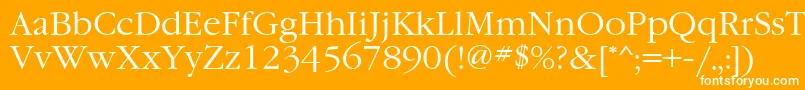 GaramondgttNormal Font – White Fonts on Orange Background