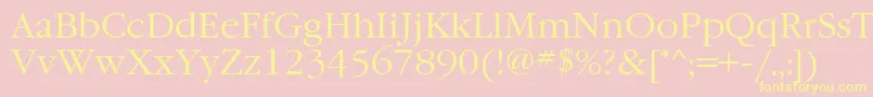 GaramondgttNormal Font – Yellow Fonts on Pink Background