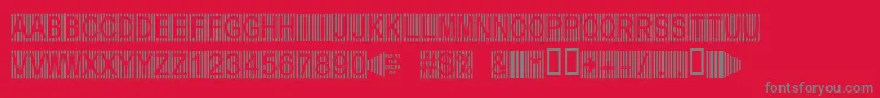 Secure7a Font – Gray Fonts on Red Background