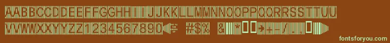 Secure7a Font – Green Fonts on Brown Background