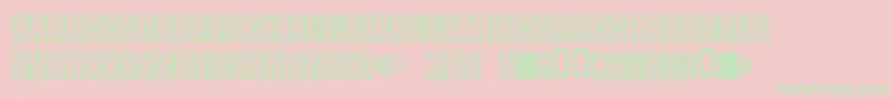 Secure7a Font – Green Fonts on Pink Background