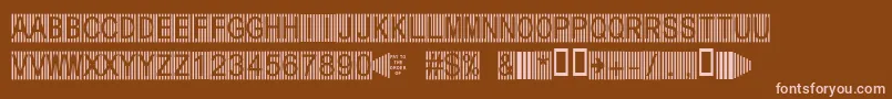 Шрифт Secure7a – розовые шрифты на коричневом фоне