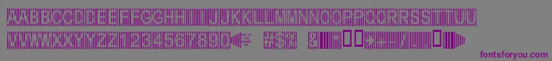 Secure7a Font – Purple Fonts on Gray Background