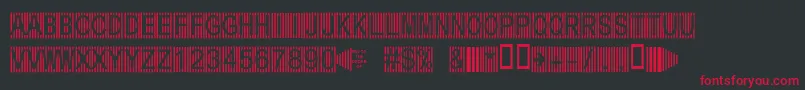 Secure7a Font – Red Fonts on Black Background