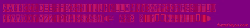 Secure7a Font – Red Fonts on Purple Background