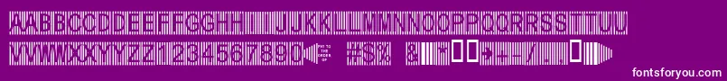 Police Secure7a – polices blanches sur fond violet