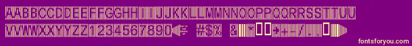 Secure7a Font – Yellow Fonts on Purple Background