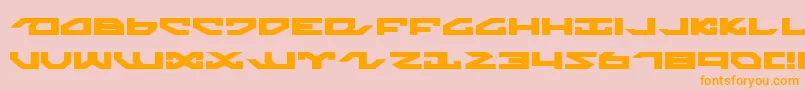 Nightrunnerex Font – Orange Fonts on Pink Background