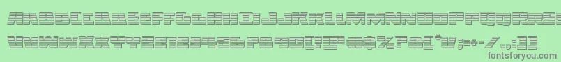 フォントDarkalliancechrome – 緑の背景に灰色の文字