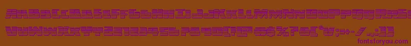Czcionka Darkalliancechrome – fioletowe czcionki na brązowym tle