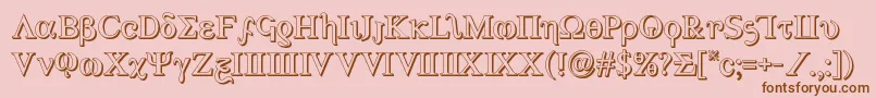 Achilles33D Font – Brown Fonts on Pink Background