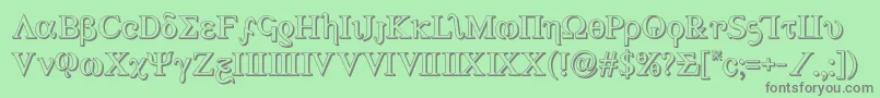 Achilles33D Font – Gray Fonts on Green Background