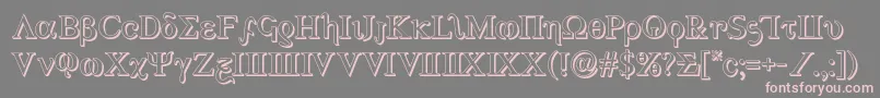 Więcej informacji o czcionce Achilles33D Czcionka Achilles33D – różowe czcionki na szarym tle
