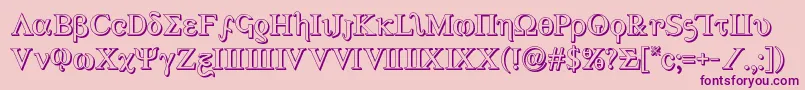 Achilles33D Font – Purple Fonts on Pink Background