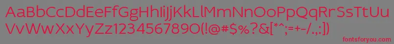 Idealistsans ffy Font – Red Fonts on Gray Background