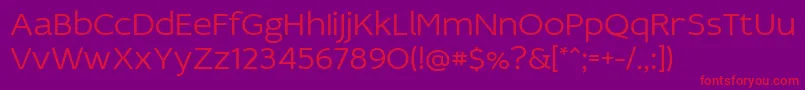 Idealistsans ffy Font – Red Fonts on Purple Background