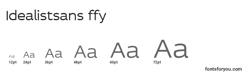 Размеры шрифта Idealistsans ffy