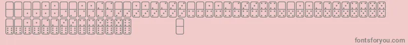 フォントDominosSt – ピンクの背景に灰色の文字