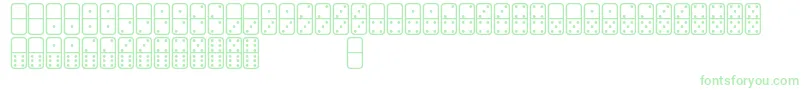 フォントDominosSt – 緑のフォント