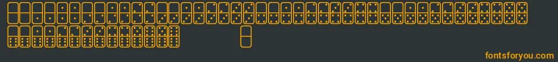 Fonte DominosSt – fontes laranjas em um fundo preto