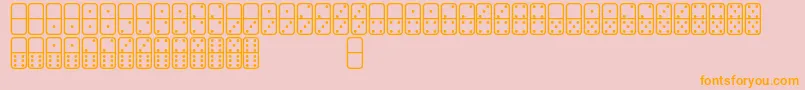 Шрифт DominosSt – оранжевые шрифты на розовом фоне