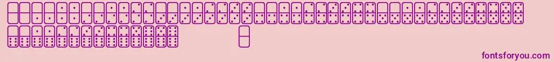 DominosSt Font – Purple Fonts on Pink Background