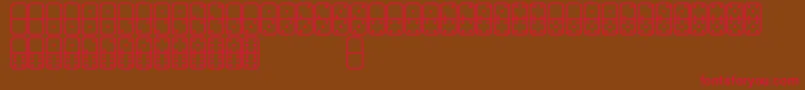 DominosSt Font – Red Fonts on Brown Background