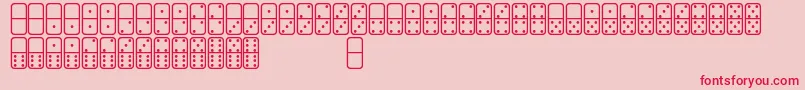 DominosSt Font – Red Fonts on Pink Background