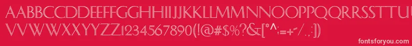Delph Font – Pink Fonts on Red Background