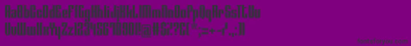 フォントNightTrain382 – 紫の背景に黒い文字